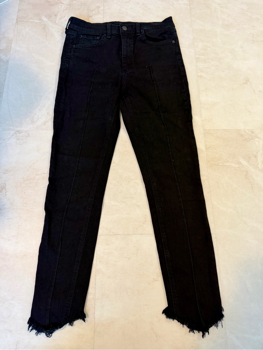 Rag and Bone Black High Rise Ankle Skinny Jeans Size 28